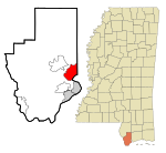 Hancock County Mississippi Incorporated and Unincorporated areas Diamondhead Highlighted